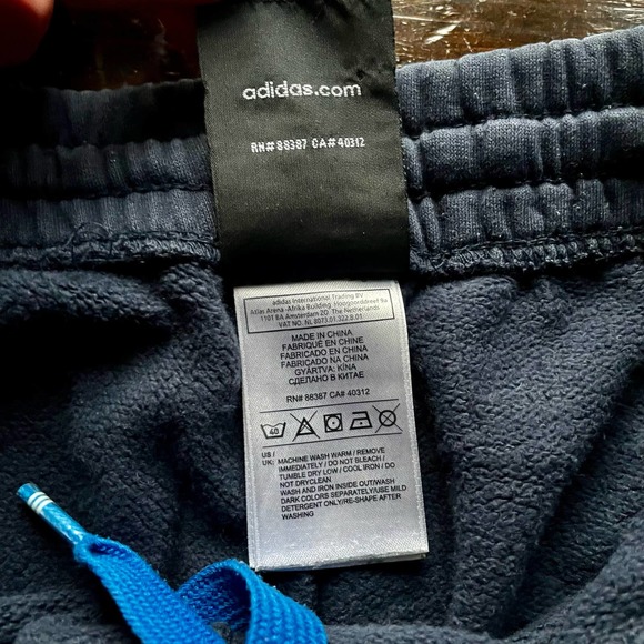 ADIDAS Dark Gray UK Sweatpants With Blue Stripes - Picture 5 of 6